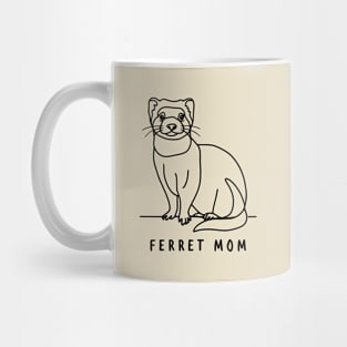 Ferret Mom Line Art Mug